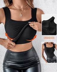 U Neck Shapewear Built-in Bra Tank