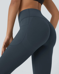 ⚡Flash Sale⚡High Waist Capri Leggings with Tummy Control and Pockets