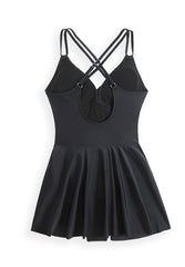 Knot Hem Ruched One-Piece Swim Dress