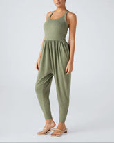 U Neck Pocket Harem Casual Jumpsuit-Easy Peezy Edition