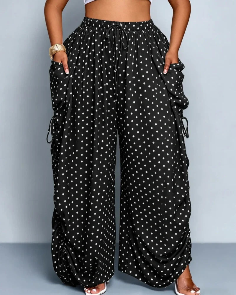 Women's Casual Loose-Fit Wide Leg Pants, All-Season
