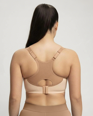Soft Support Non-padded Unlined Full Coverage Wide Strap Outside Underwire Sports Bra