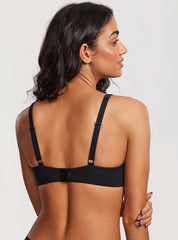 Women's Unlined Balconette Bra Underwire Supportive Plus Size Smooth Scoop Neck