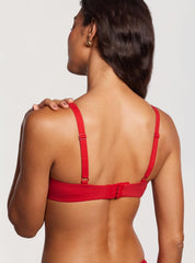 Women's Unlined Balconette Bra Underwire Supportive Plus Size Smooth Scoop Neck