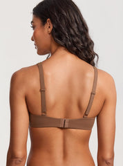 Women's Unlined Balconette Bra Underwire Supportive Plus Size Smooth Scoop Neck