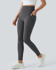 Butt Lifting Tummy Control Side Pocket High Waisted Shaping Training Leggings