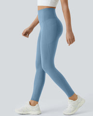 Butt Lifting Tummy Control Side Pocket High Waisted Shaping Training Leggings