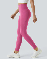Butt Lifting Tummy Control Side Pocket High Waisted Shaping Training Leggings