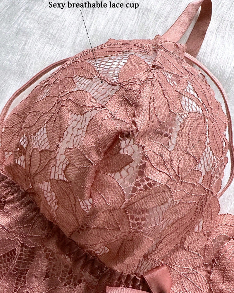 Plus Size Lace Lingerie Set 2-Piece Sexy Sleepwear