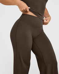 High Waist Stretch Casual Soft Straight Leg Bottoms
