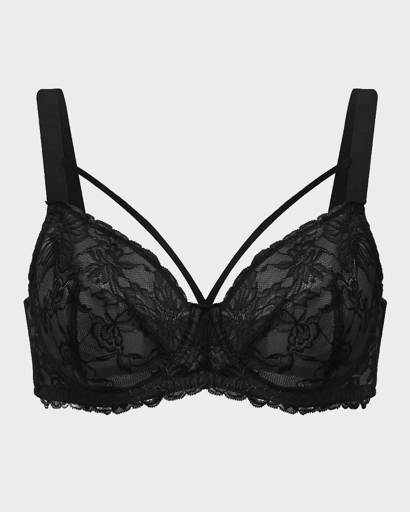 Pretty Floral Lace Comfort Bra