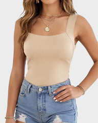 U Neck Shapewear Built-in Bra Tank