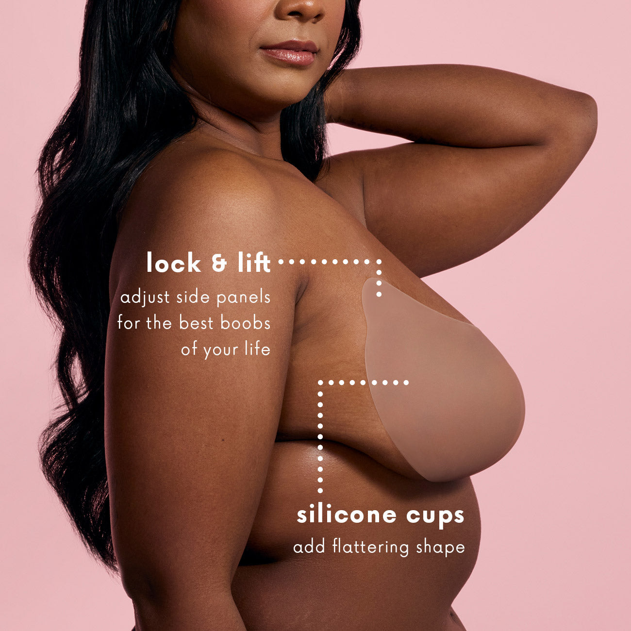 Seamless Sculpting Bra with Silicone Cups