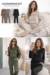 Women's Crew Neck Top & Drawstring Pants Set