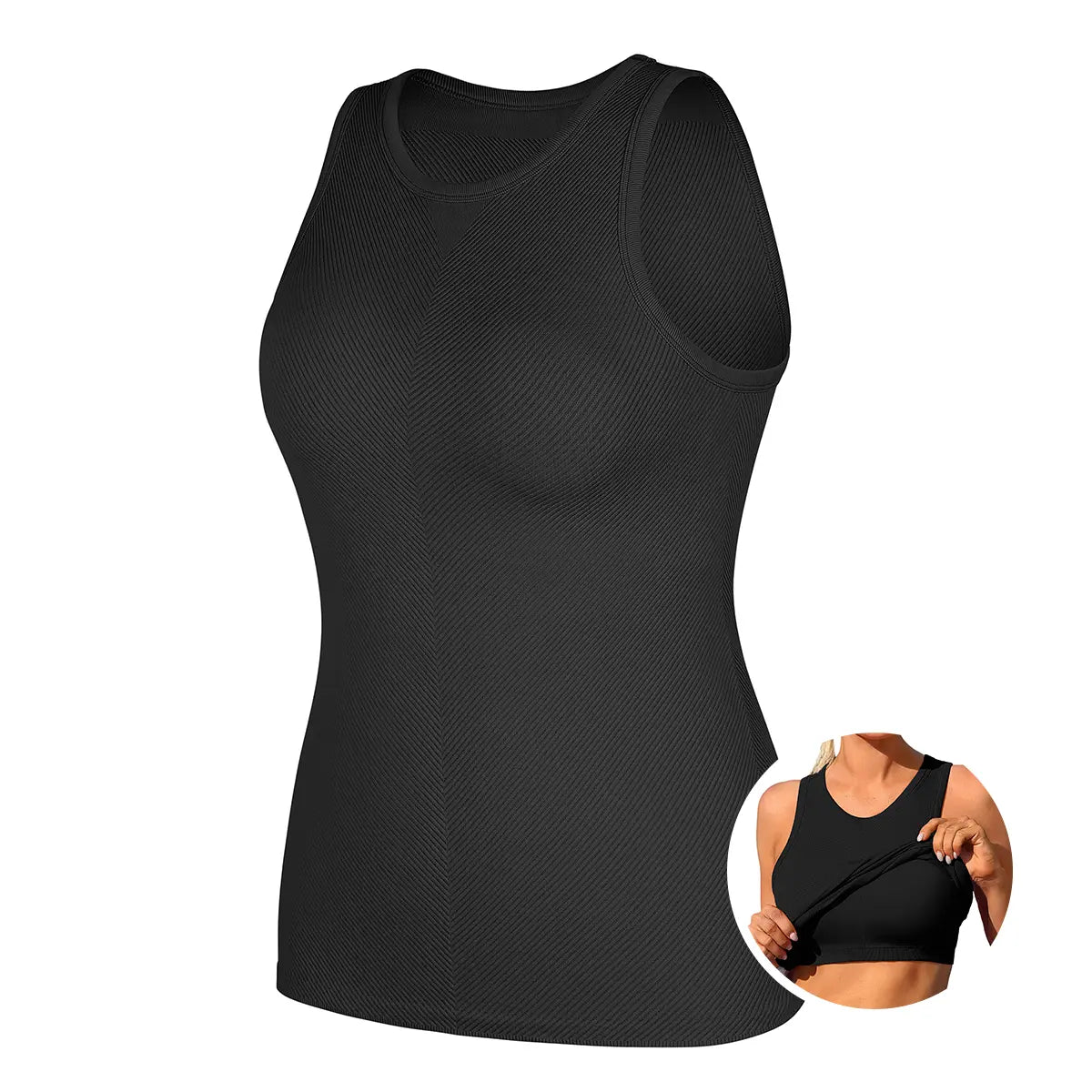 Women's Seamless High Neck Workout Tank Top