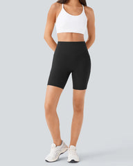 High Waisted Butt Lifting Tummy Control Side Pocket Shaping Training Shorts 7"