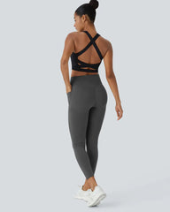 Curvyify High Waisted Butt Lifting Tummy Control Side Pocket Shaping Workout Training Leggings