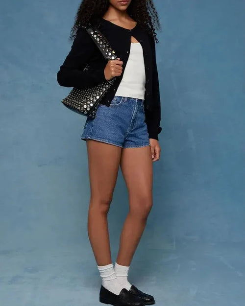 Women's Ivy High Waisted Festival Jean Shorts Indigo