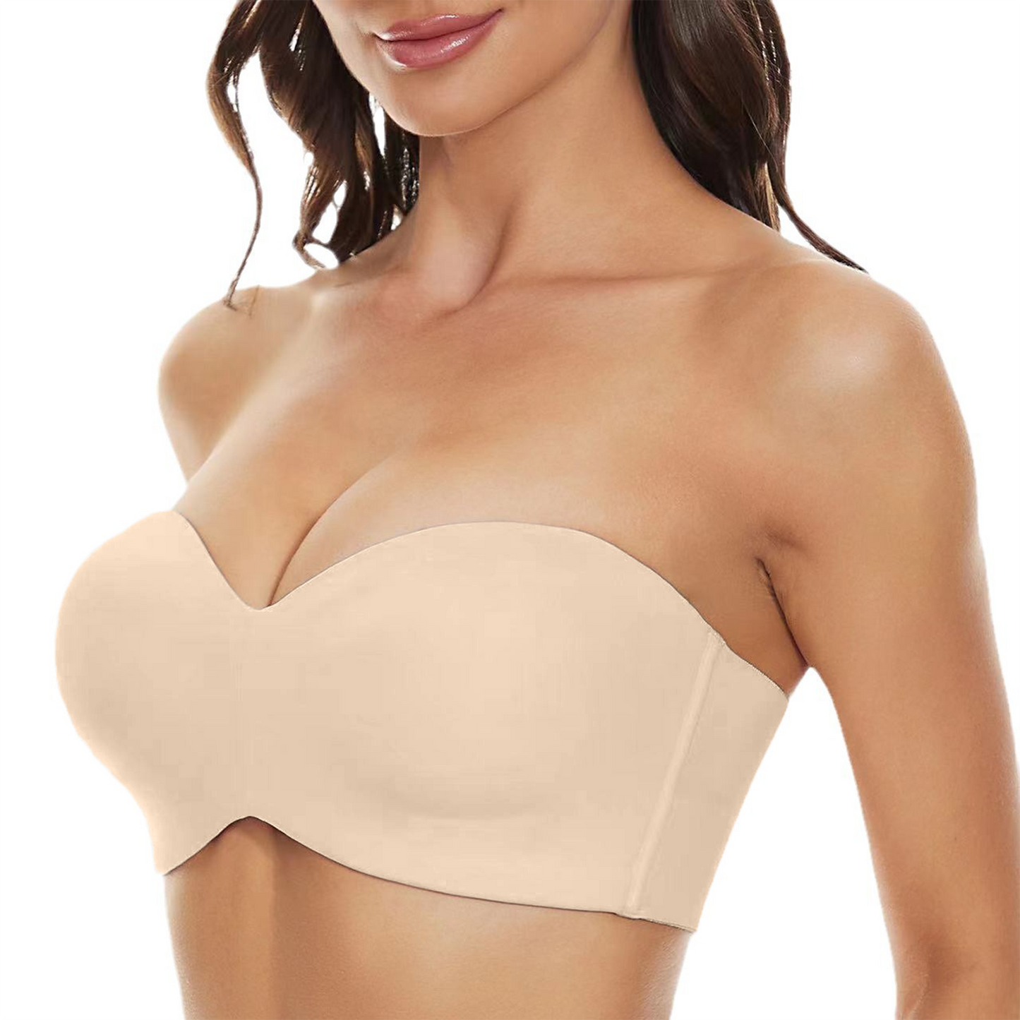 Strapless Bra Unlined Underwire Minimizer Plus Size Support