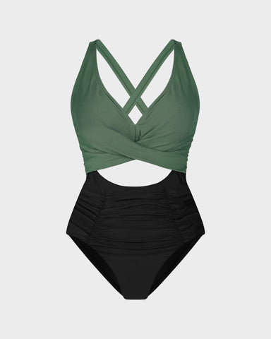 One Piece Swimsuits Push Up Tummy Control Bathing Suits