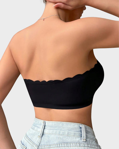 Strapless Front Closure Leopard Print Bra