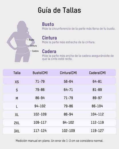 Faja Moldeadora 6 Zonas – Apertura Trasera para Baño y Moldea Cintura, Busto y Glúteos