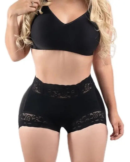 Women’s High-Waisted Lace Trim Safety Shorts Underwear