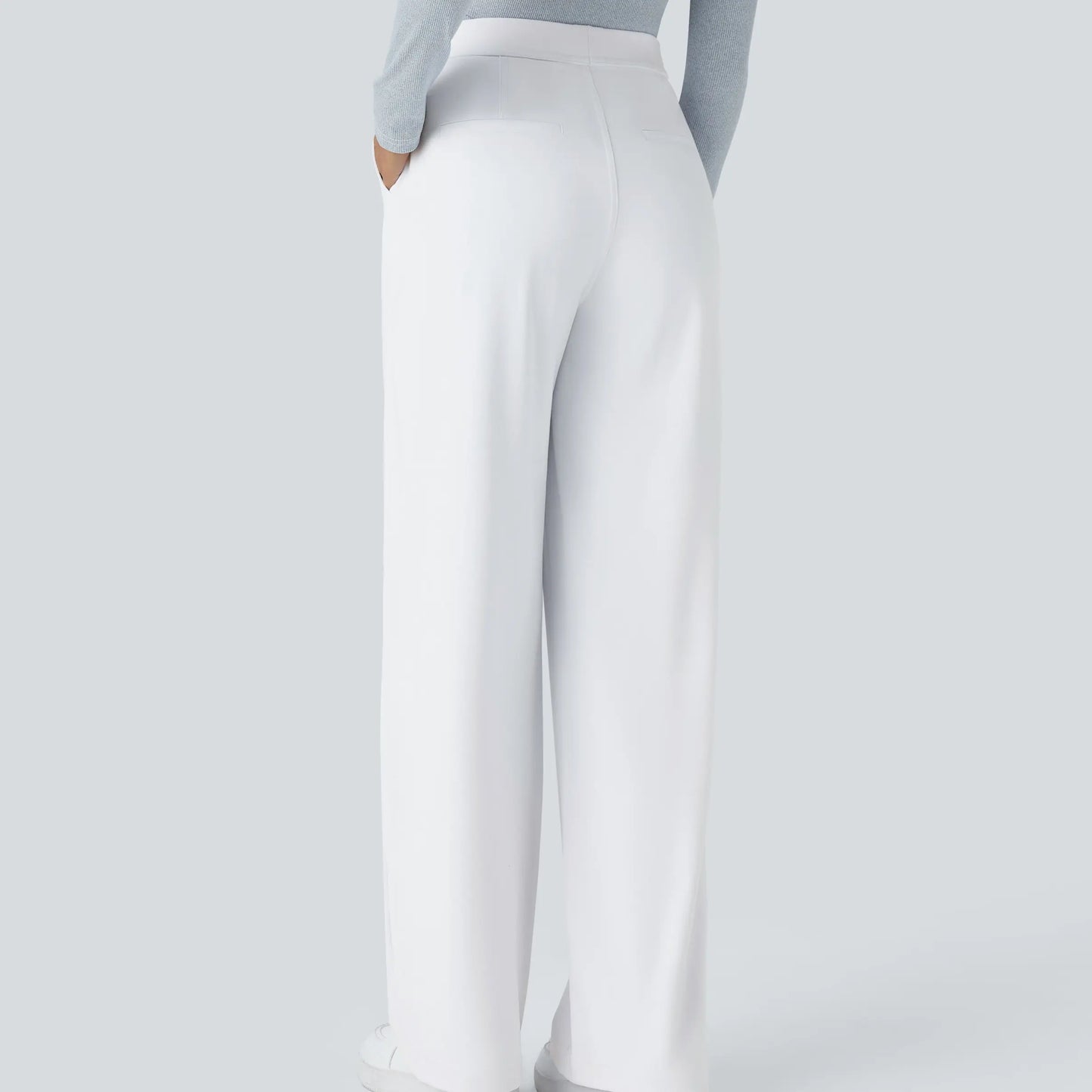 Flex High Waisted Pocket Straight Leg Work Pants
