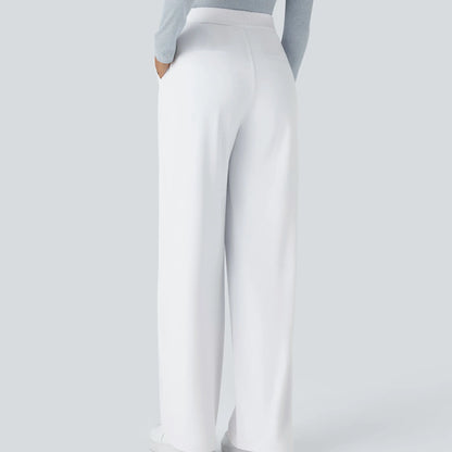Flex High Waisted Pocket Straight Leg Work Pants
