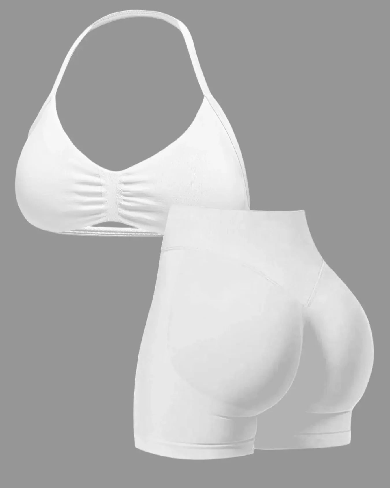 Women's Sporty Yoga Set - High Waist Gym Running Fitness Outfit