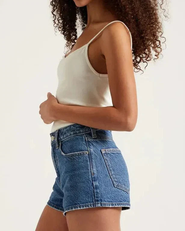 Women's Ivy High Waisted Festival Jean Shorts Indigo