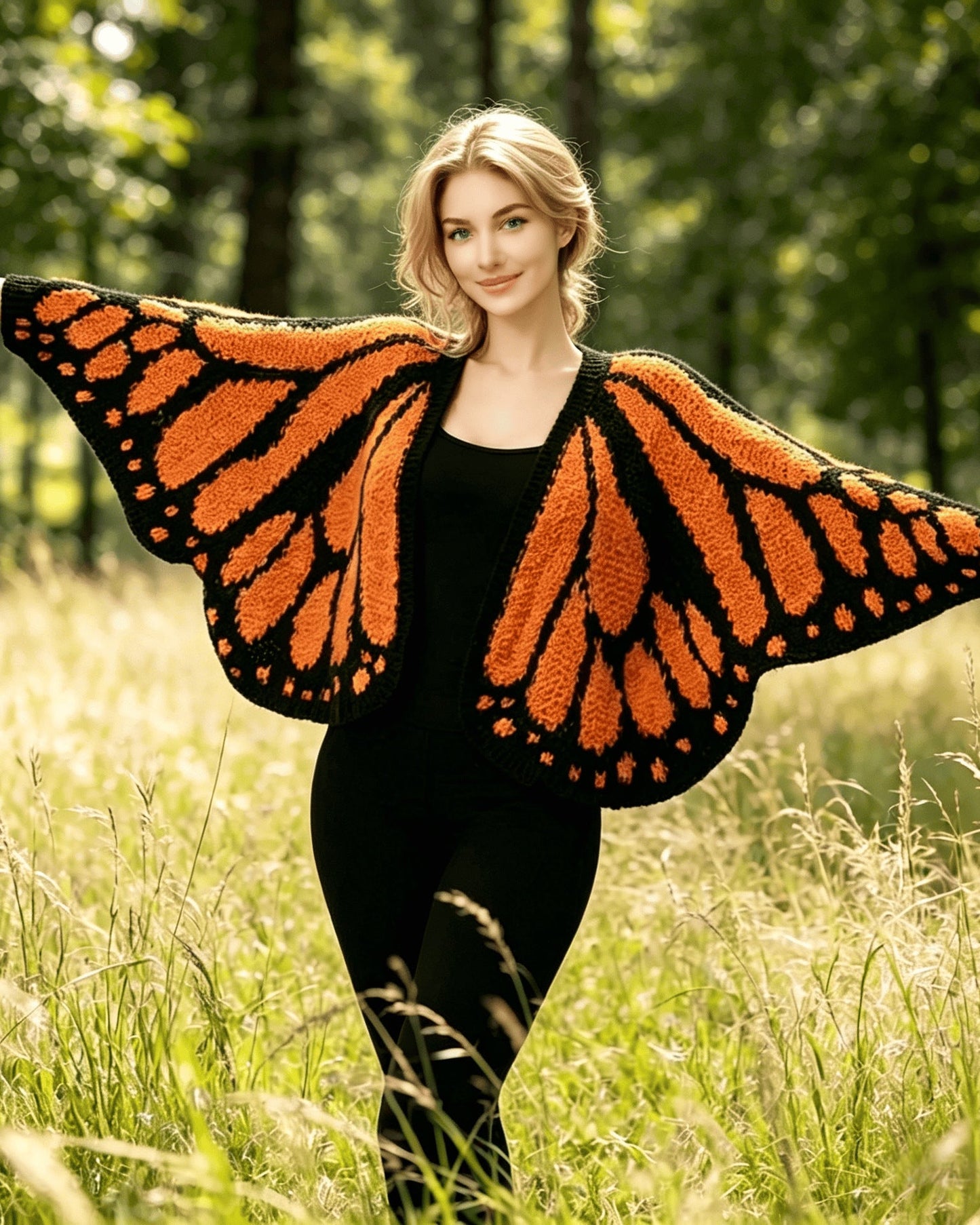 Women's Trendy Butterfly Wings Knit Cardigan Casual Fashion Knitwear Knit Coat for Vacation Parties