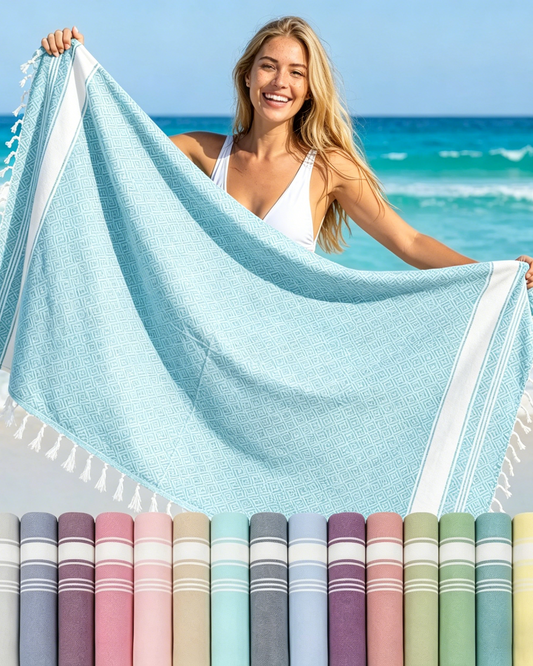 Buy 1 Get 2 Free – Lightweight Cotton Beach Towel | Bundle Only