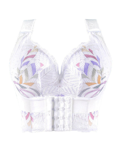 Women's No Steel Ring Bra Front Buckle Lift Bralette Breathable Underwear Breast Gathered Anti-Sagging Lingerie
