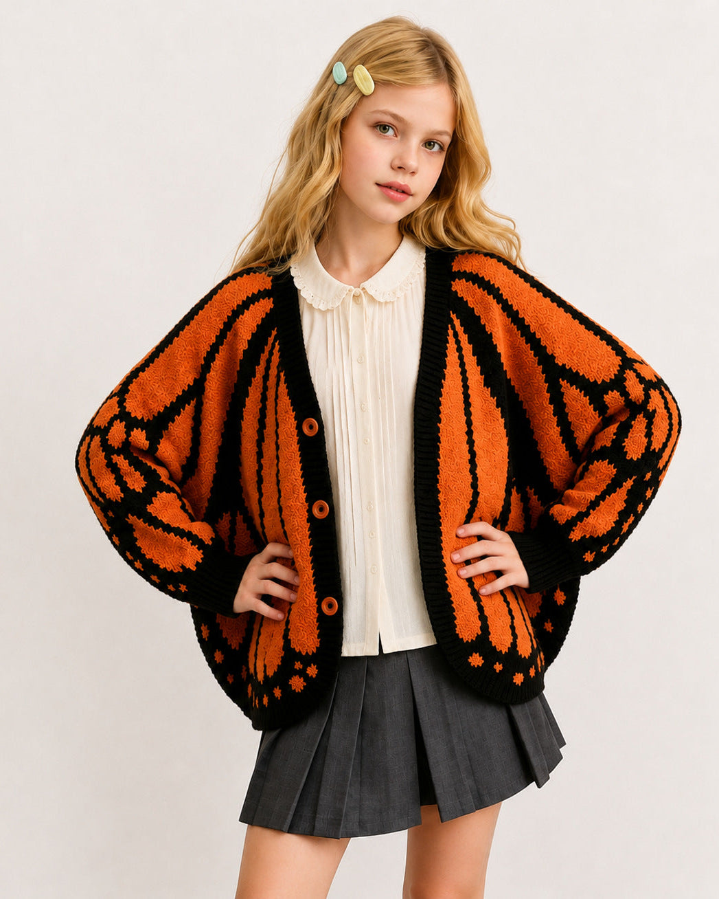 Women's Trendy Butterfly Wings Knit Cardigan Casual Fashion Knitwear Knit Coat for Vacation Parties