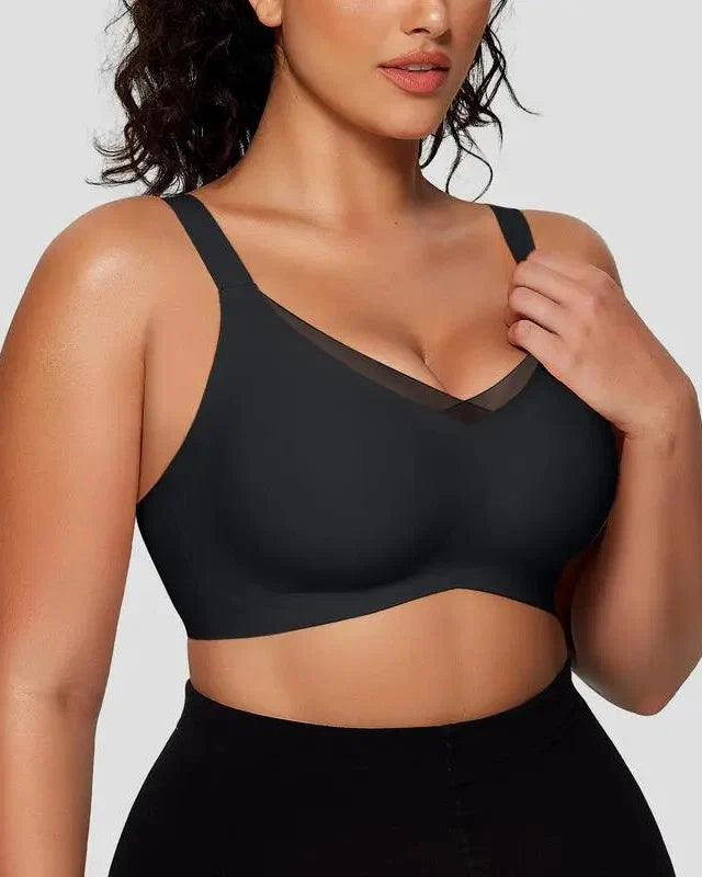 Womens Wireless Bras V Mesh Comfortable Bralette Supportive