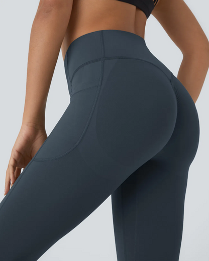 ⚡Flash Sale⚡High Waist Capri Leggings with Tummy Control and Pockets