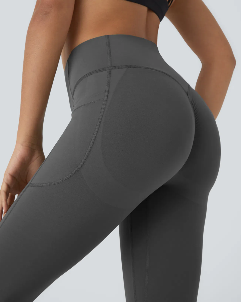 ⚡Flash Sale⚡High Waist Capri Leggings with Tummy Control and Pockets