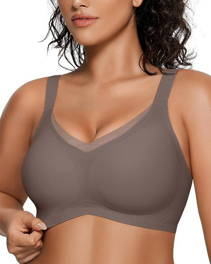 Womens Wireless Bras V Mesh Comfortable Bralette Supportive