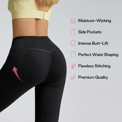 🔥Flash Sale🔥 High Waisted Butt Lifting Tummy Control Side Pocket Shaping Training Leggings