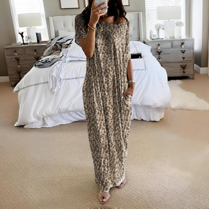 Off-Shoulder Batwing Sleeve Maxi Dress