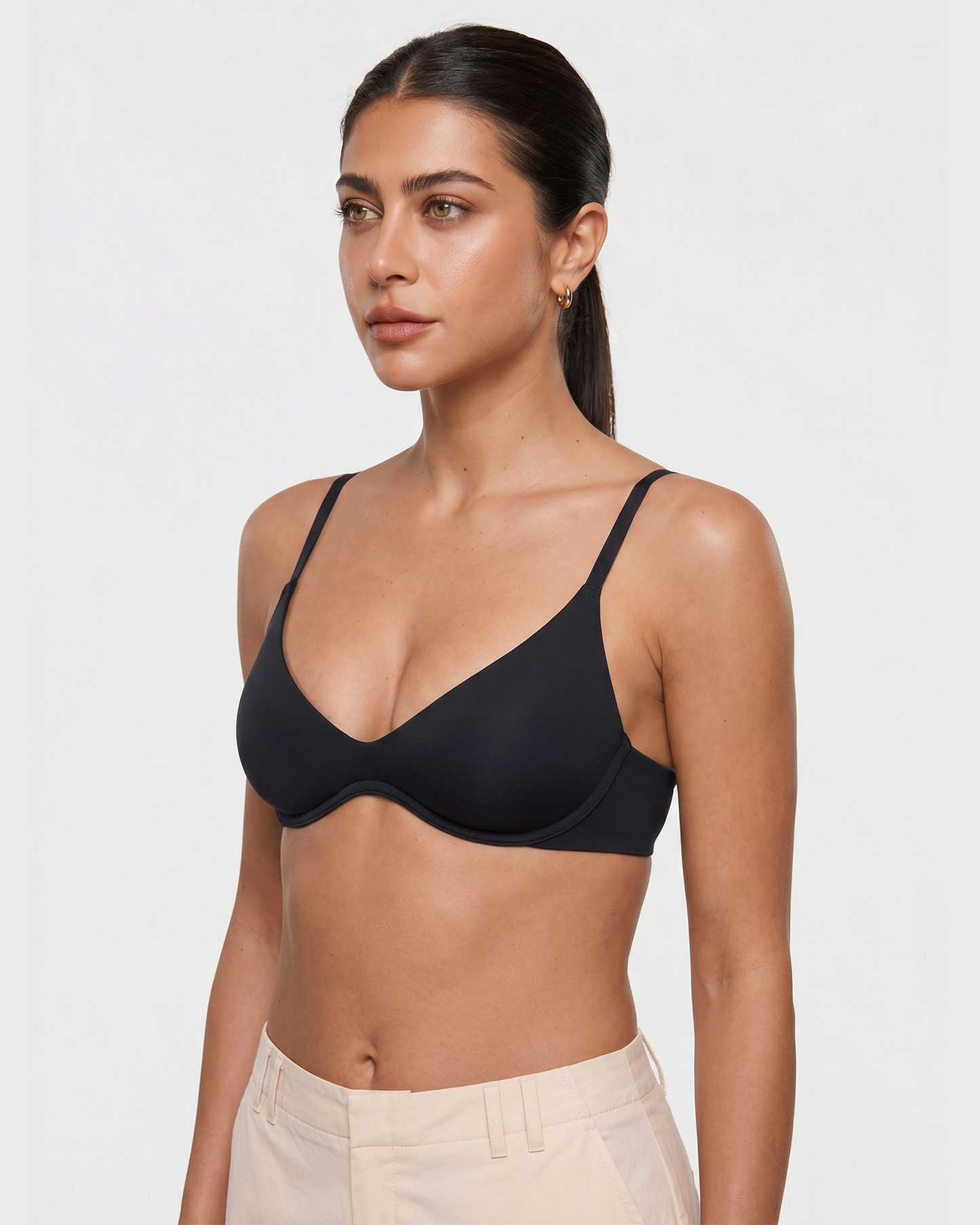 Women's Inbarely Plus Plunge Bra - Unlined Underwire Sexy Demi Balconette Bras