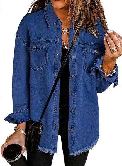 New washed denim shirt jacket