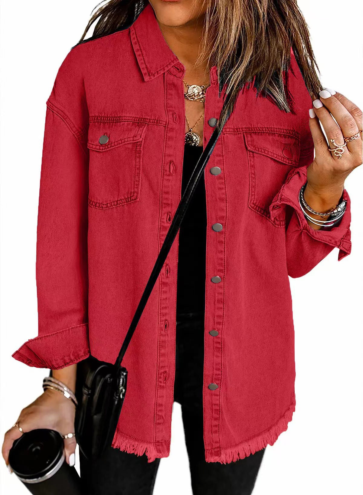 New washed denim shirt jacket