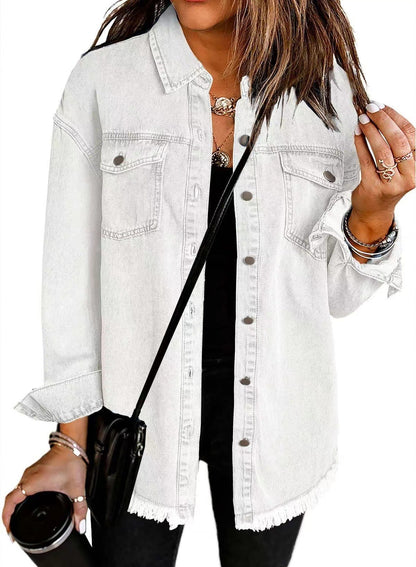 New washed denim shirt jacket