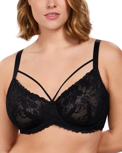 Pretty Floral Lace Comfort Bra