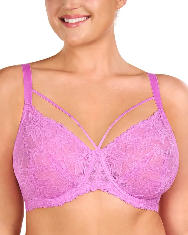 Pretty Floral Lace Comfort Bra
