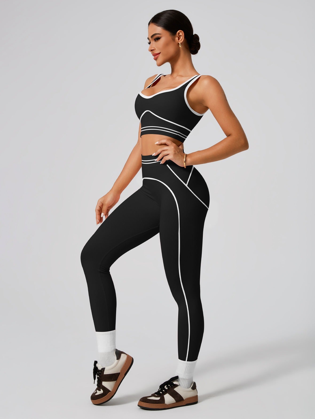 Women's Fashion Versatile High-Waisted Yoga Pants Set