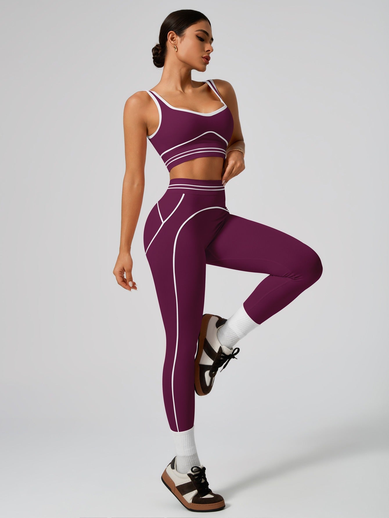 Women's Fashion Versatile High-Waisted Yoga Pants Set
