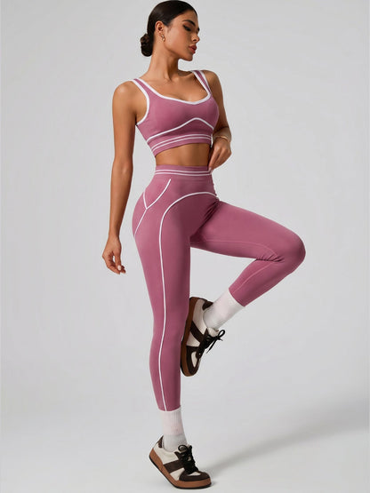 Women's Fashion Versatile High-Waisted Yoga Pants Set